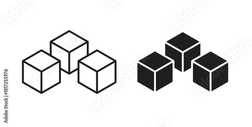 Ice icon simple vectors in black, suitable for projects