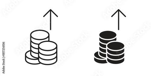Income icon simple vectors in black, suitable for projects