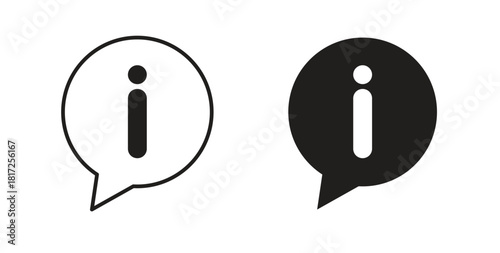 Info icon simple vectors in black, suitable for projects