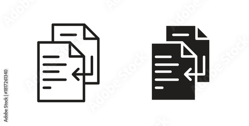 Duplicate icon. filled flat sign for mobile concept and web design