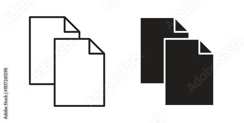 Duplicate icon. filled flat sign for mobile concept and web design
