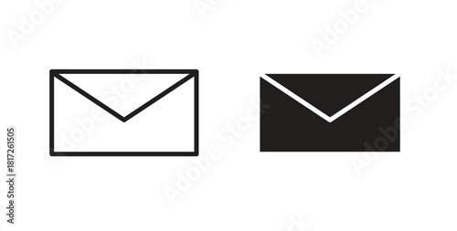 Envelope icon. filled flat sign for mobile concept and web design