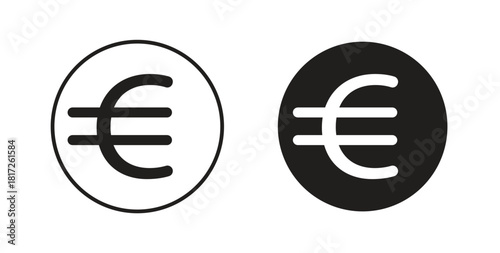 Euro icon. filled flat sign for mobile concept and web design