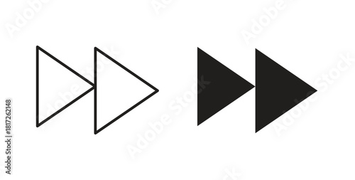 Forward icon. filled flat sign for mobile concept and web design