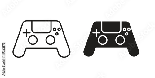 Gamepad icon. filled flat sign for mobile concept and web design