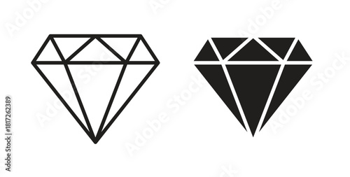 Gem icon. filled flat sign for mobile concept and web design