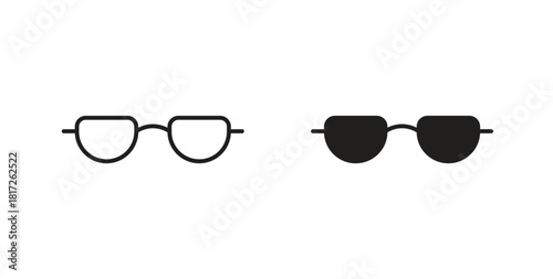 Glasses icon. filled flat sign for mobile concept and web design