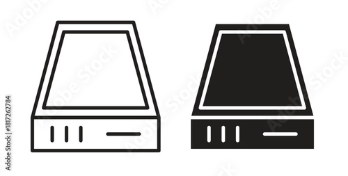 Hard Disk icon. filled flat sign for mobile concept and web design