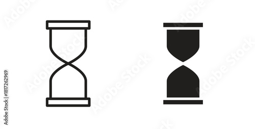 Hourglass end icon. filled flat sign for mobile concept and web design