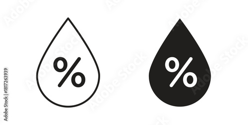Humidity icon. filled flat sign for mobile concept and web design