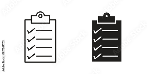 List check icon. filled flat sign for mobile concept and web design