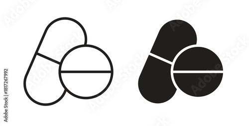 Medicine icon. filled flat sign for mobile concept and web design