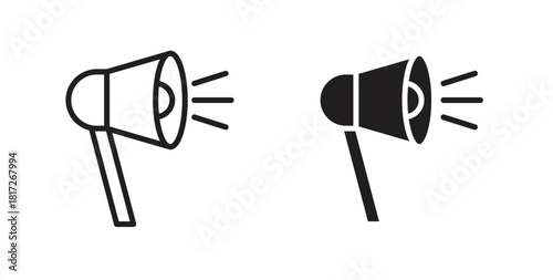 Megaphone icon. filled flat sign for mobile concept and web design