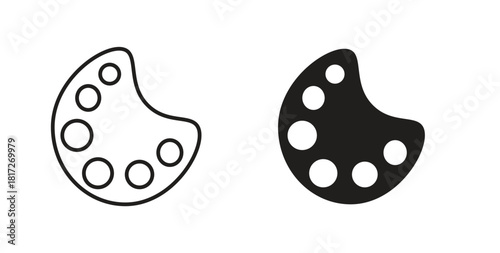 Palette icon. filled flat sign for mobile concept and web design