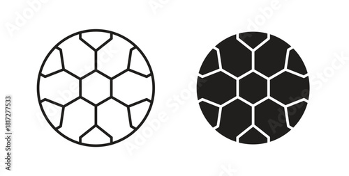 Football icon glyph and line set thin line symbol concept.