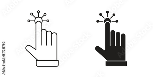 Interactive icon with line and silhouette versions.