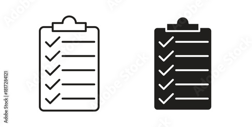 List icon with line and silhouette versions.