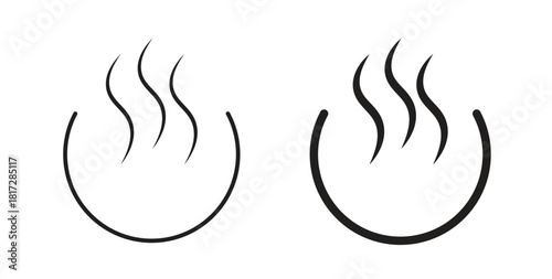 Onsen icon with line and silhouette versions.