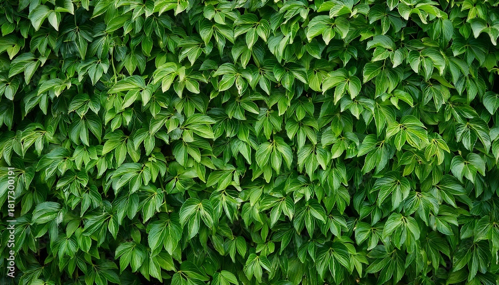 Obraz premium Green Vine Wall Texture Tropical Background