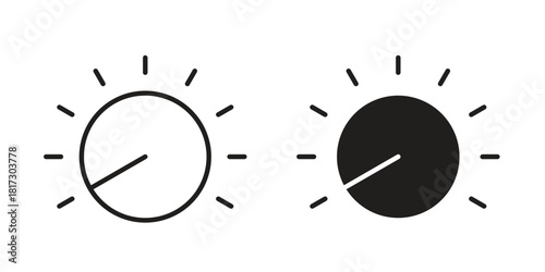 Knob icon in line design. Simple icon vector