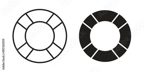 Life buoy icon in line design. Simple icon vector