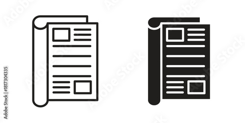 Magazines icon in line design. Simple icon vector