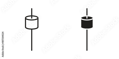 Marshmallow icon in line design. Simple icon vector