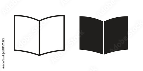 open book icon in line design. Simple icon vector