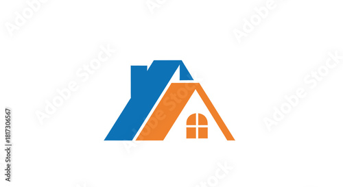 Abstract Colorful Architectural Logo Symbol Representative Of Real Estate And Property