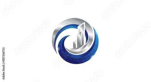 Abstract Company Logo Depicting Architectural Elements, Emblem Design, and Corporate Identity