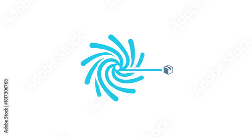 Abstract Concept of Energy Transferring to a Package Through a Vortex Pattern