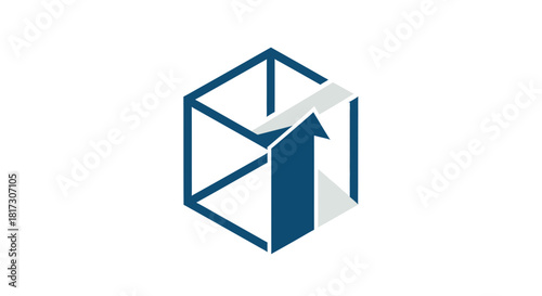 Abstract Concept Symbolizing Growth And Progress Within A Structured Framework