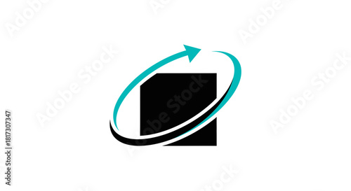 Abstract Concept Depicting Cycle, Rotation, and Modern Innovation Process Unveiled