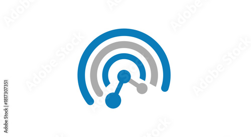 Abstract Connectivity Design: Wireless Signal Icon for Network and Digital Communication
