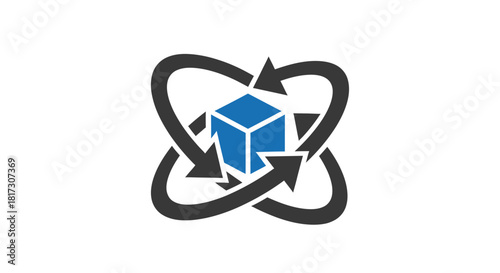 Abstract Concept Depicting Continuous Flow, Cyclical Progress, and Seamless Integration in Motion