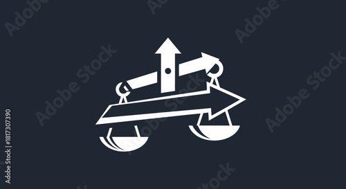 Abstract Concept Depicting Financial Growth, Balance, and Directional Progress
