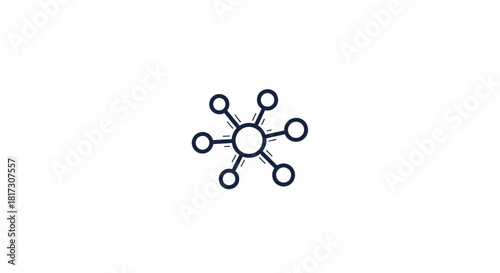 Abstract Connectivity Symbol Depicting Network Linking, Visualization, And Communication