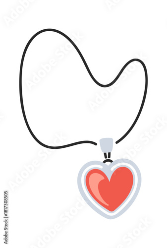 Heart pendant on chain gift