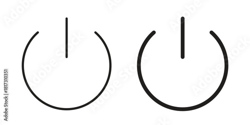 Power button icon in line design. Simple icon vector