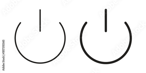 Power button icon in line design. Simple icon vector
