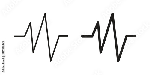 Pulse icon in line design. Simple icon vector