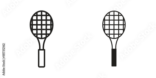 Racket icon in line design. Simple icon vector