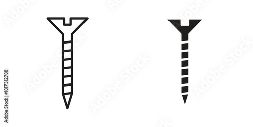 Screw icon in line design. Simple icon vector