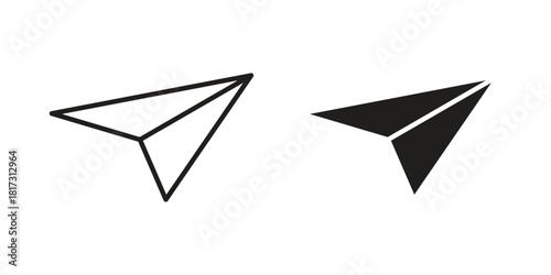 Send icon in line design. Simple icon vector