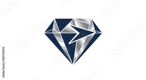 Abstract Diamond Logo With Geometric Design Elements Representing Luxury And Value