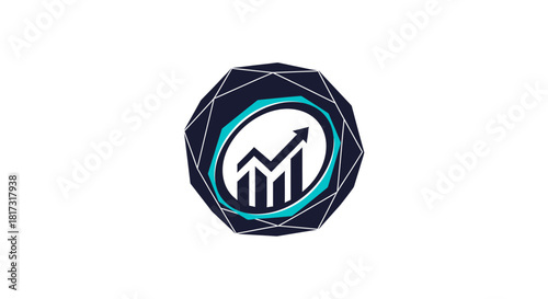 Abstract Financial Growth Symbol Demonstrating Upswing and Expansion in Business