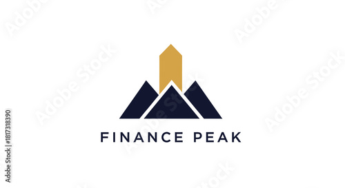 Abstract Finance Logo Depicting A Peak Of Financial Growth And Success In Business