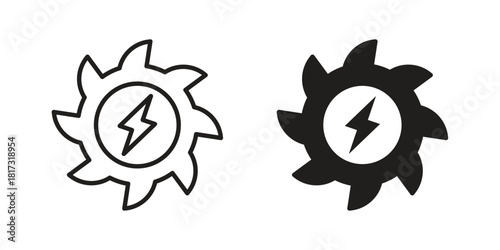 Hydro power icon on white background. Stock vector icon