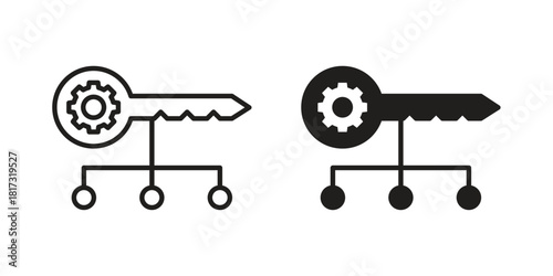 Key factor icon on white background. Stock vector icon