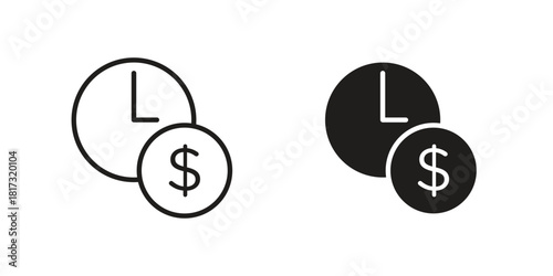 Long term investment icon on white background. Stock vector icon